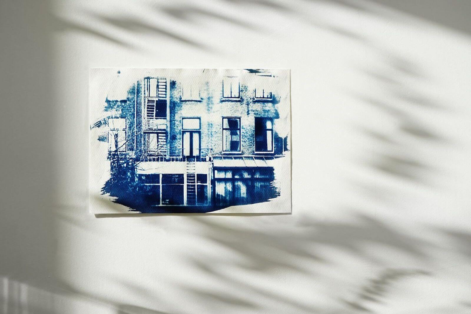 Rear window cyanotype