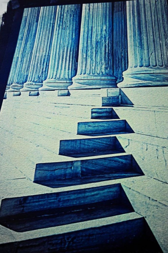 Zappeion steps cyanotype