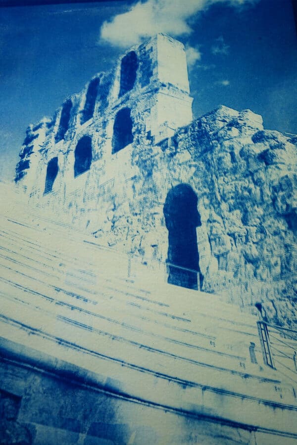 Herodion Tribune cyanotype