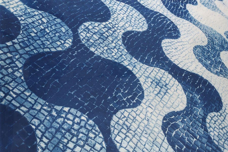 Lisbon patterns cyanotype