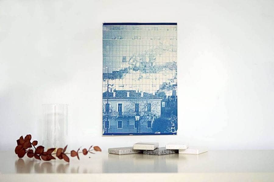 Lycabettus reflection cyanotype